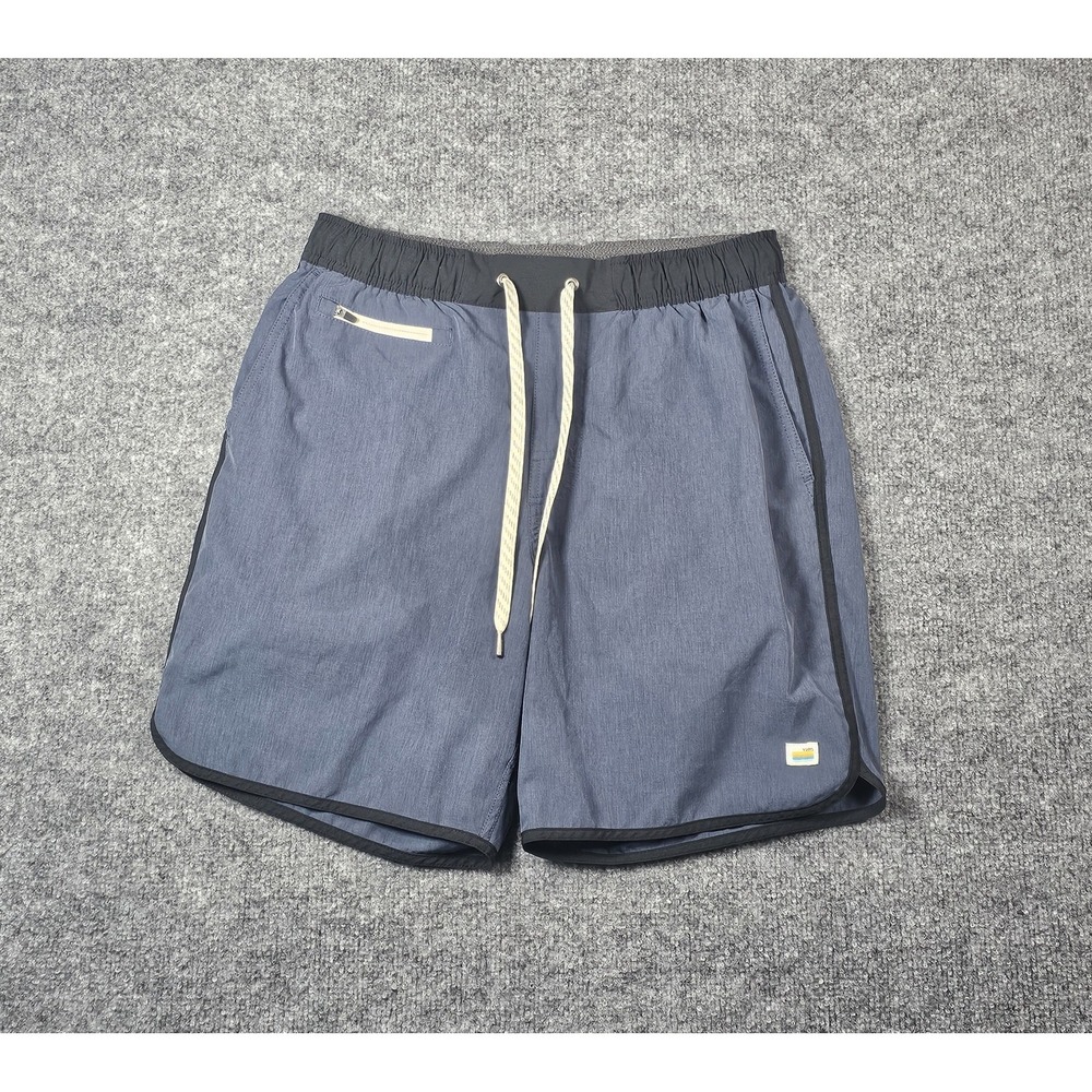 Vuori Banks Athletic Gym Shorts Unlined Blue Mens Medium 7" Inseam